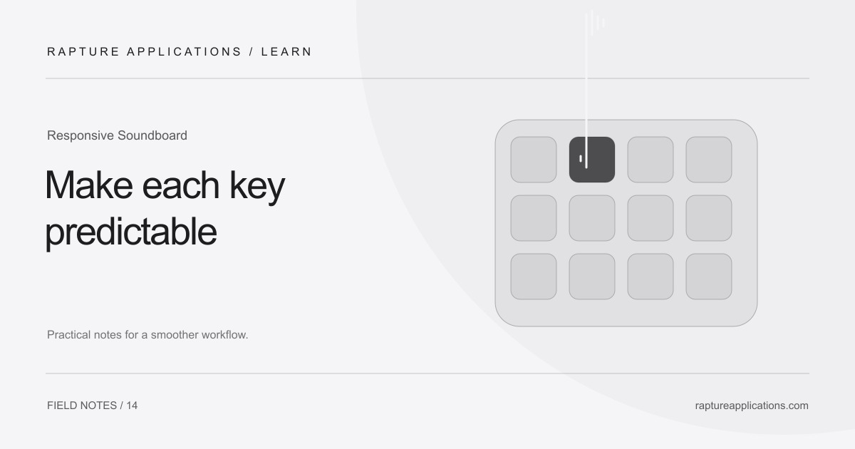 Responsive Soundboard guide: Make each key predictable